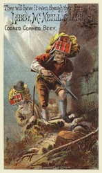 Männer schmuggeln Corned Beef