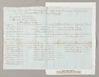 Musterrolle für Captain William Pierce