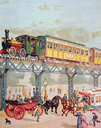 New York Hochbahn, ca. 1880