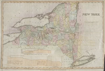 New York, erstellt vom Staat New York zur Begleitung des Memoirs von Cadwallader Colden