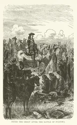 Peter der Große nach der Schlacht von Poltawa