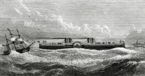 Vorgeschlagene Fährdampfer zwischen Dover und Calais, Illustration aus Appletons Journal, 4. Mai 1872