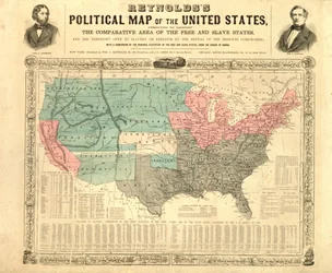 Reynoldss politische Karte der Vereinigten Staaten, um 1850