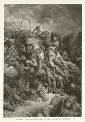 Richard Löwenherz in der Schlacht von Askalon, 1192