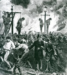 Unruhen während des Großen Brandes von Chicago im Jahr 1871