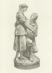Robert Burns und Highland Mary (Gravur)