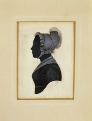 Scherenschnitt einer Dame, ca. 1830-1840