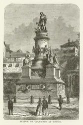 Statue von Kolumbus in Genua