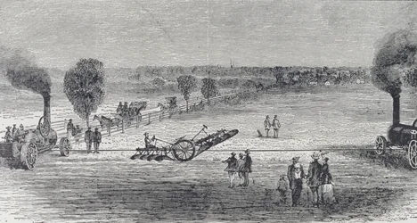 Dampfpflug auf Pattersons Farm, Illustration aus 