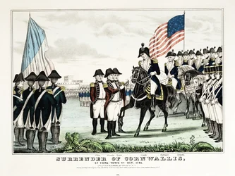 Kapitulation von Cornwallis in York Town, VA, Oktober 1781