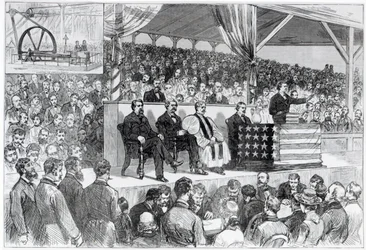 Die Internationale Baumwollausstellung von Atlanta: Eröffnungsansprache von Gouverneur Colquitt, aus „Harper