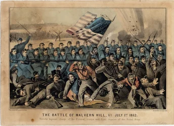 Die Schlacht von Malvern Hill, Va., 1. Juli 1862, veröffentlicht von Currier & Ives, ca. 1862