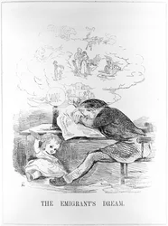 Der Traum der Auswanderer, veröffentlicht in Yankee Doodle, 20. März 1847