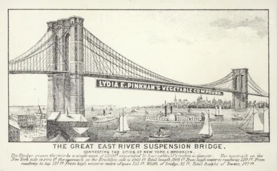 Die große East River Hängebrücke, New York