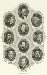 Die Märtyrer, Wycliffe, Huss, Jerome, Tyndale, Cranmer, Latimer, Bradford, Ridley, Hooper, Rogers