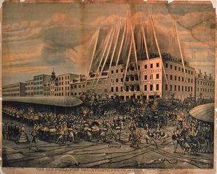 Die alte Feuerwehr von Philadelphia, 1850