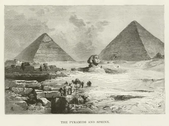 Die Pyramiden und die Sphinx
