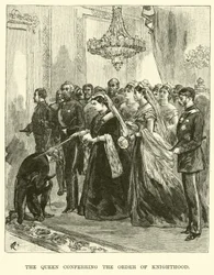 Die Königin verleiht den Ritterorden