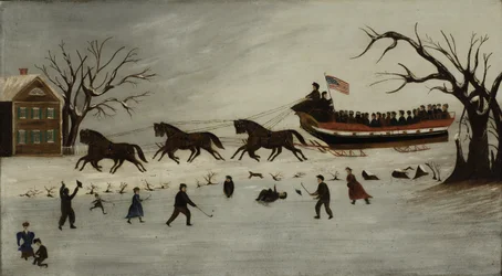 Die Suffragetten machen eine Schlittenfahrt, 1870-90