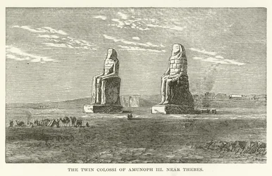 Die Zwillingskolosse von Amenophis III. bei Theben