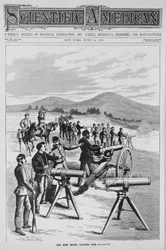 Das neue Modell der Gatling Gun, aus Scientific American, 14. Juni 1879