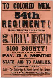 An Farbige Männer. 54. Regiment! Massachusetts Freiwillige, Afrikanischer Abstammung, 1863