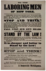 An die arbeitenden Männer von New York, 18. Juli 1863