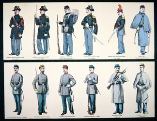 Uniformen der Unions- und Konföderiertenarmee