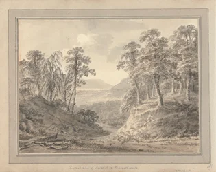 Ansichten in England, Schottland und Wales; Reise in Schottland: Ferne Ansicht von Keswick und Basenth Waite