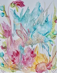 Bunte botanische Fantasie