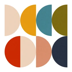 Mid-Century Geometrisches Farbspiel