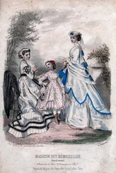 Französische Modezeitschrift "Magasin des Demoiselles", Paris, 25. Juli