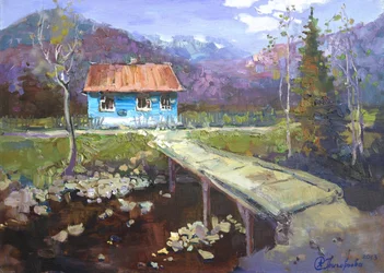 Blaues Haus Bergbach