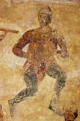Musiker und Akrobaten (Detail)