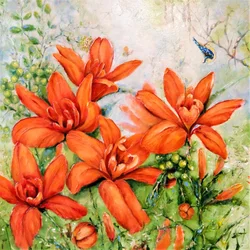 Lebendige Orange Blumen