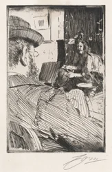 Albert Besnard und sein Modell, 1896