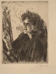 Mädchen mit einer Zigarette II