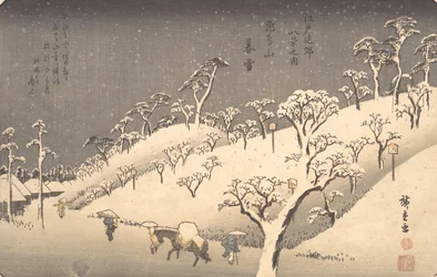 Asukayama im Abendschnee, ca. 1838
