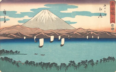 Ejiri, Nummer 19, aus der Serie Dreiundfünfzig Stationen der Tokaido-Straße Tokaido goj..., 1847-52