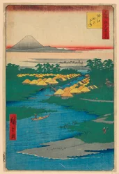 Nekozane am Horikiri-Kanal Nr. 96 aus Einhundert berühmte Ansichten von Edo (Horie, Nekozane)