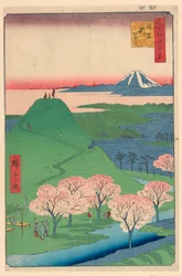 Neuer Fuji, Meguro aus der Serie Einhundert berühmte Ansichten von Edo