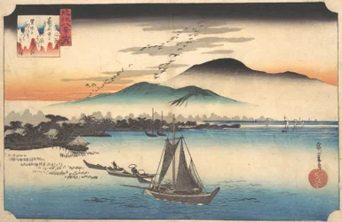 Rückkehrende Gänse bei Katada, 19. Jahrhundert