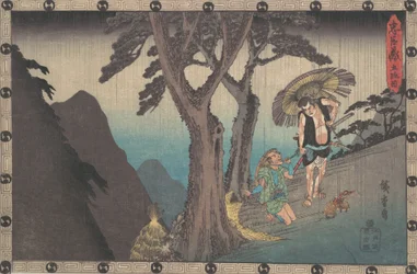 Sadakuro droht Yoichibei zu töten, ca. 1840