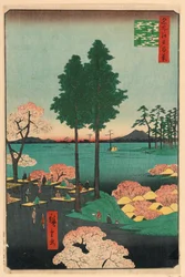 Suwa-Klippe, Nippori aus der Serie Einhundert berühmte Ansichten von Edo