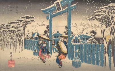 Der Gion-Schrein im Schnee