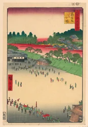 Yatsukoji-Kreuzung bei Suji-chigai aus der Serie Einhundert berühmte Ansichten von Edo