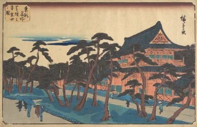 Zojoji-Tempel in Shiba im Schnee