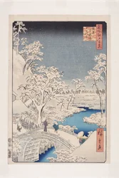 Meguro Trommelbrücke und Sonnenuntergangshügel (Meguro Taikobashi Yūhinooka)