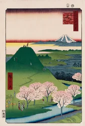 Neuer Fuji, Meguro, aus der Serie Einhundert Ansichten berühmter Orte in Edo