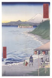 Der Sieben-Ri-Strand in der Provinz Sagami